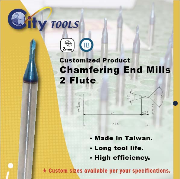 Chamfering End Mills 2 Flute with TB - Customized Product